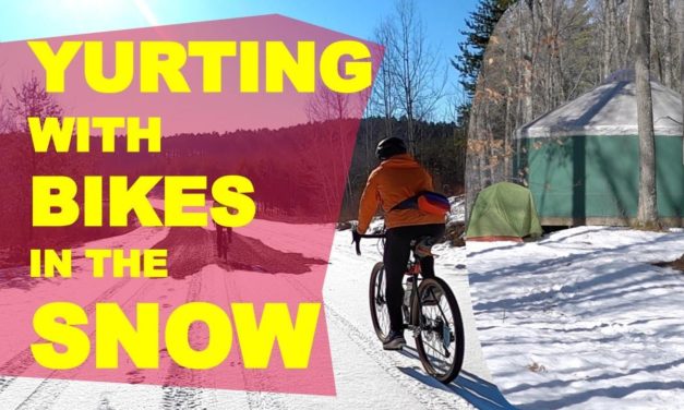 Yurting With Bikes in the Snow